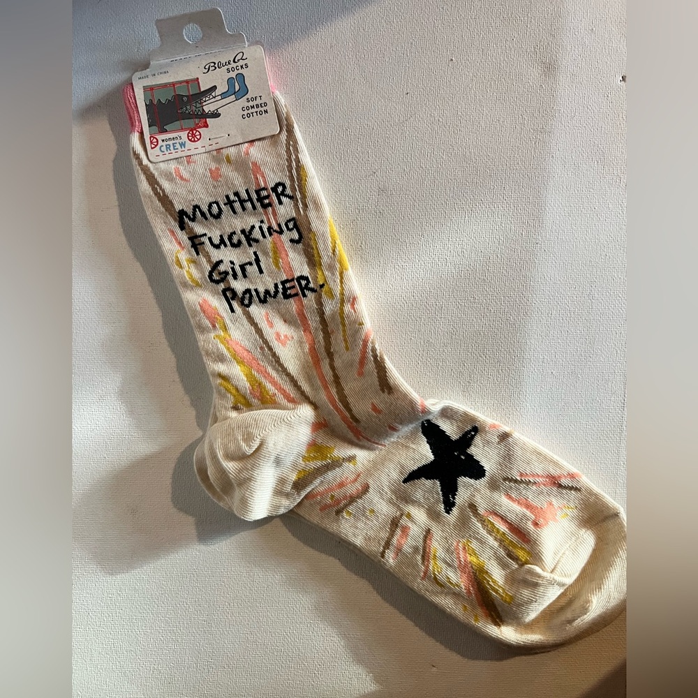 Mother f*cking girl power socks Blue Q BlueQ novelty